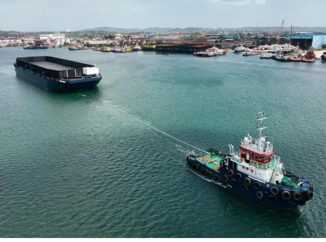 Our set of tug-and-barge ships are ready to transport heavy loads of cargo.